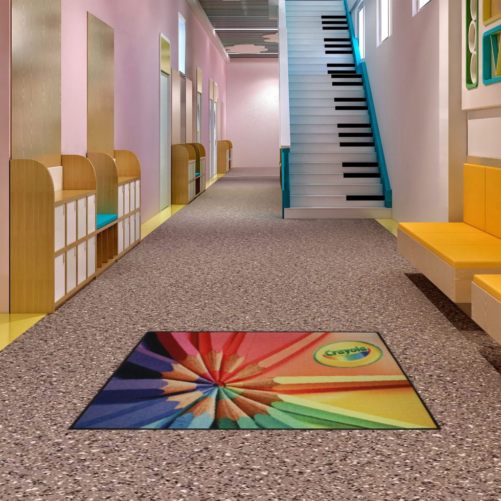 Logomatte Berber | Mit Ihrem Motiv bedruckte Teppichmatten in Schlingenfloroptik - wohnlich und pflegeleicht