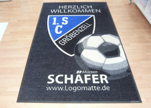 Individuell bedruckte Matten für den 1. SC Gröbenzell | Sponsoring Schäfer Matten