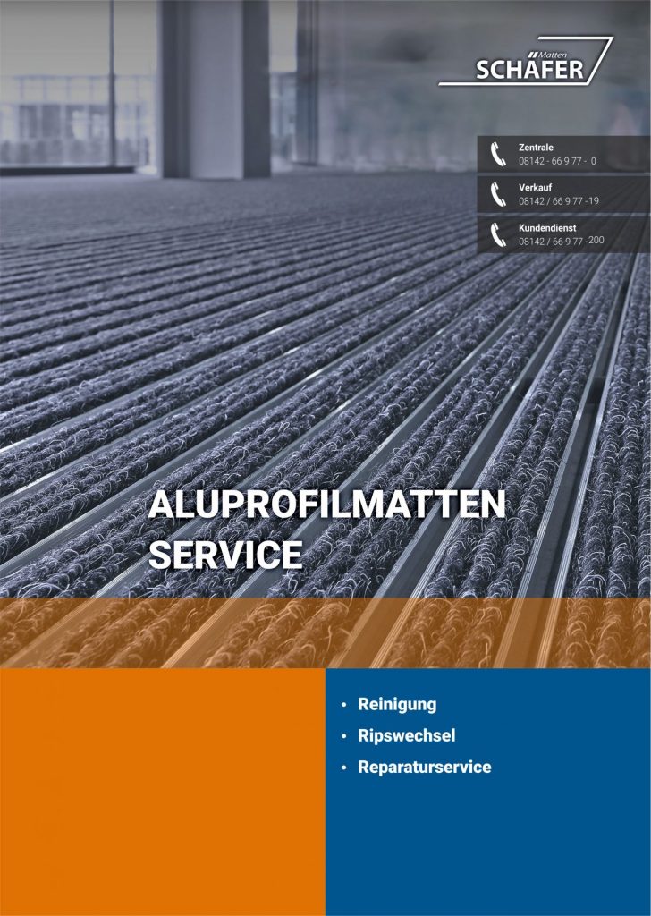 Flyer Aluprofilmattenservice Schäfer Matten