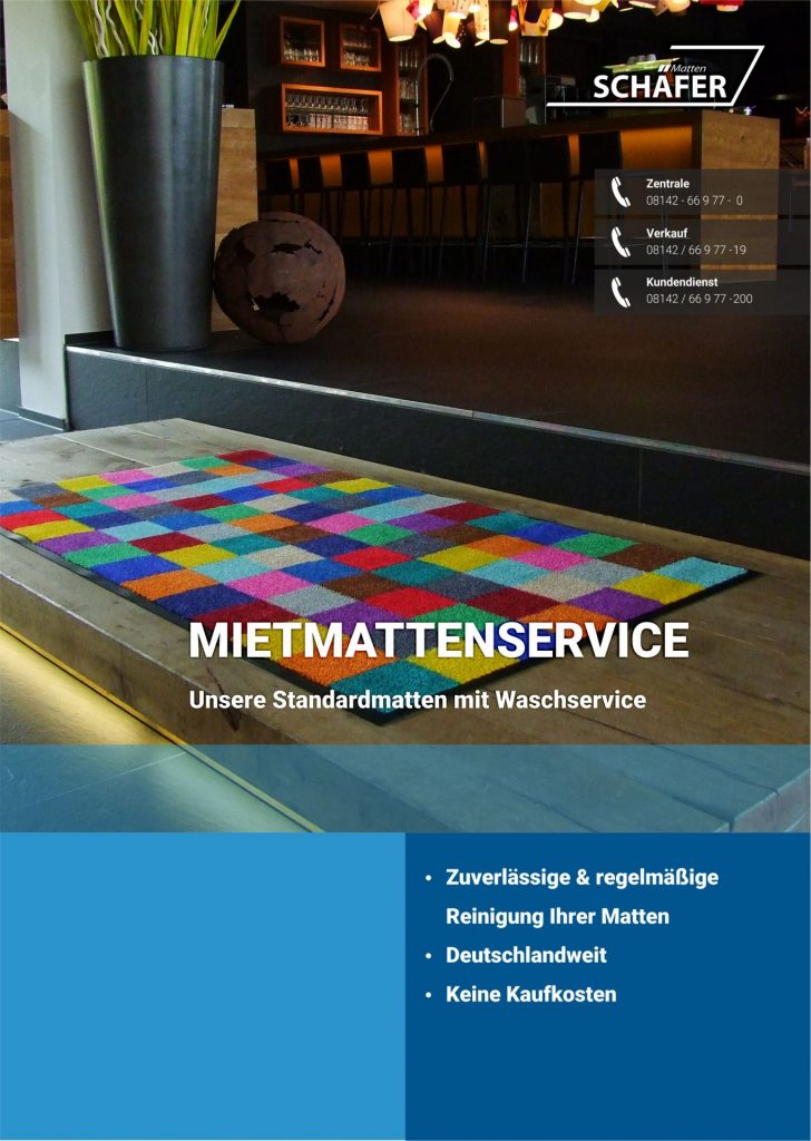 Flyer Mietmattenservice