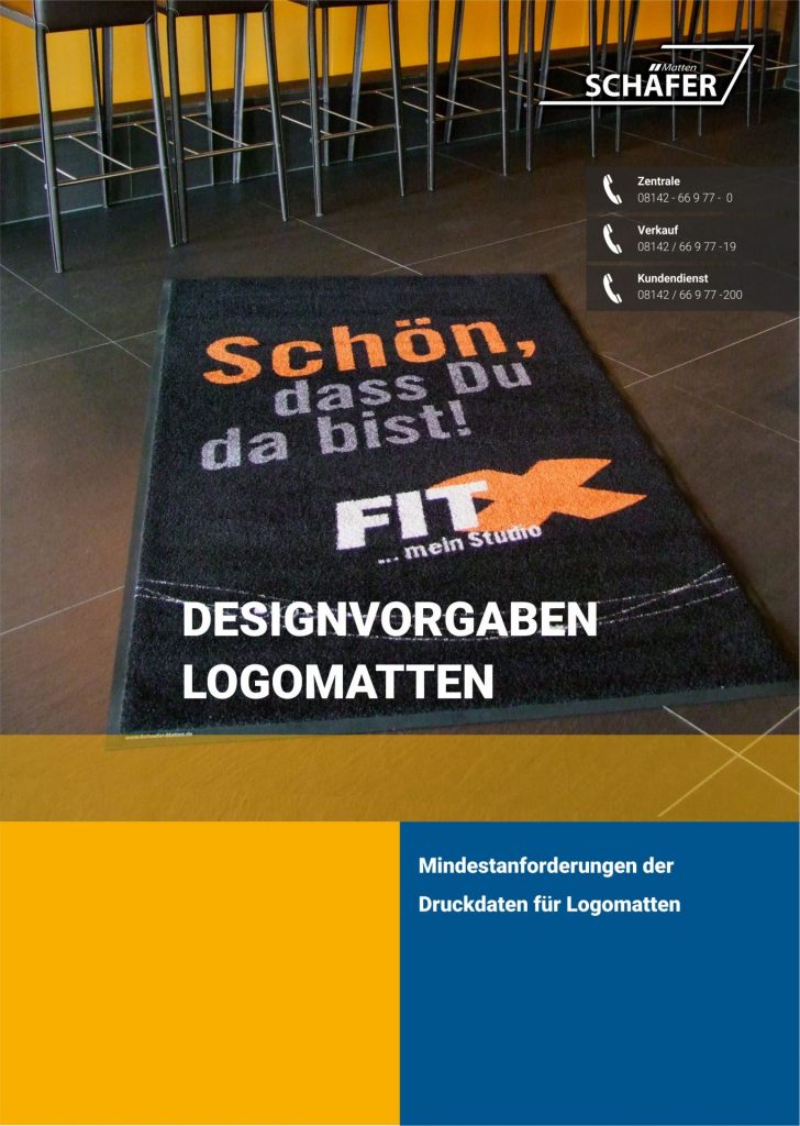 Flyer Mindestanforderungen Logomatten