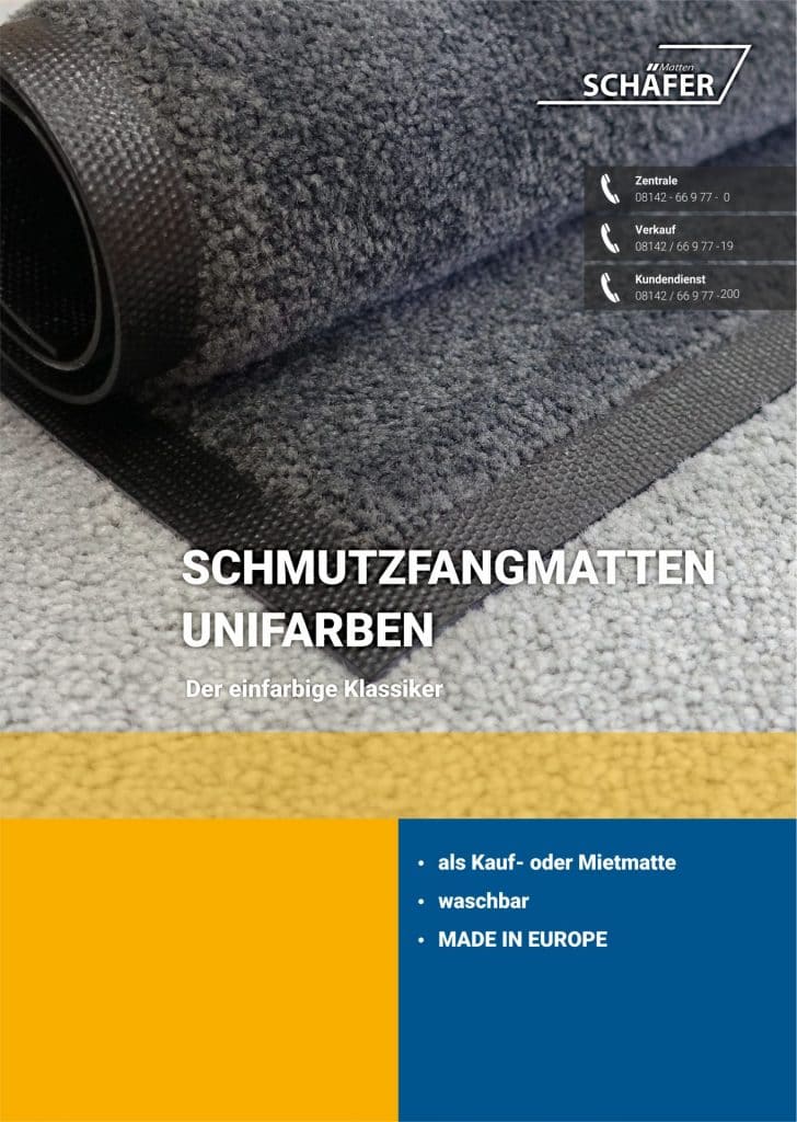 Flyer Schmutzfangmatten unifarben