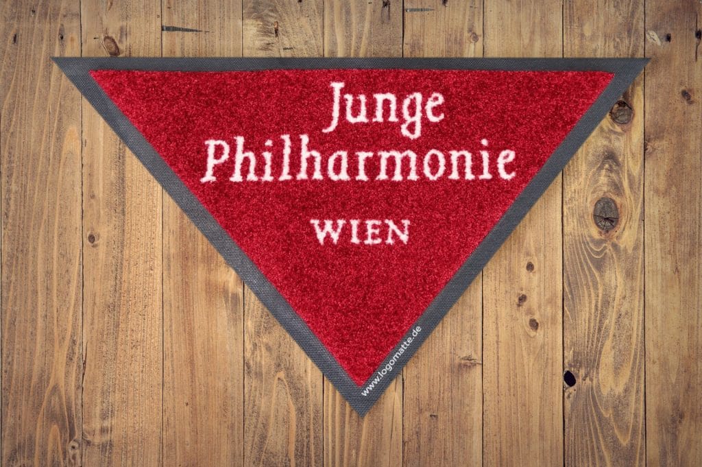 Dreieckige Logomatte Philharmonie Wien