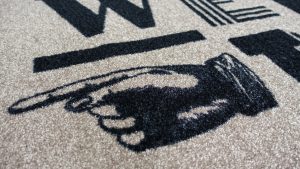 Logoprint auf Schmutzfangmatte im Detail