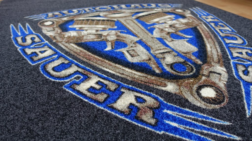 Druck Logomatte im Detail