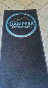 Schmutzläufer mit Firmenlogo Dampfer Schmankerl