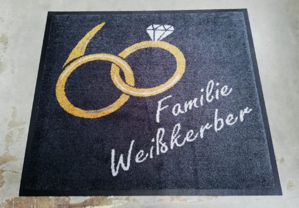 Personalisierte Fußmatte waschbar