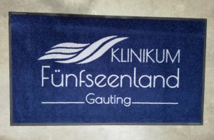 Eingangsmatte bedruckt für Klinikum