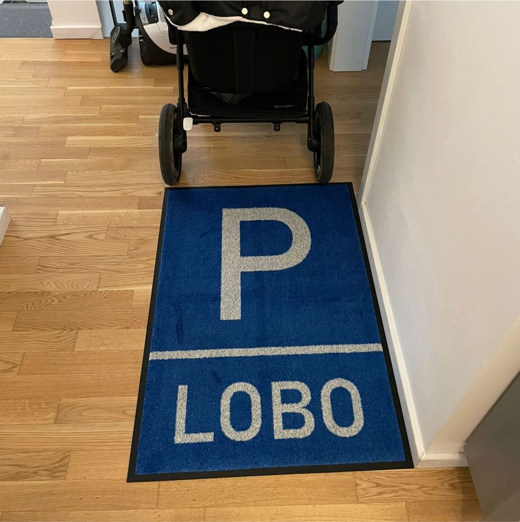 Kinderwagen Parkplatz Matte