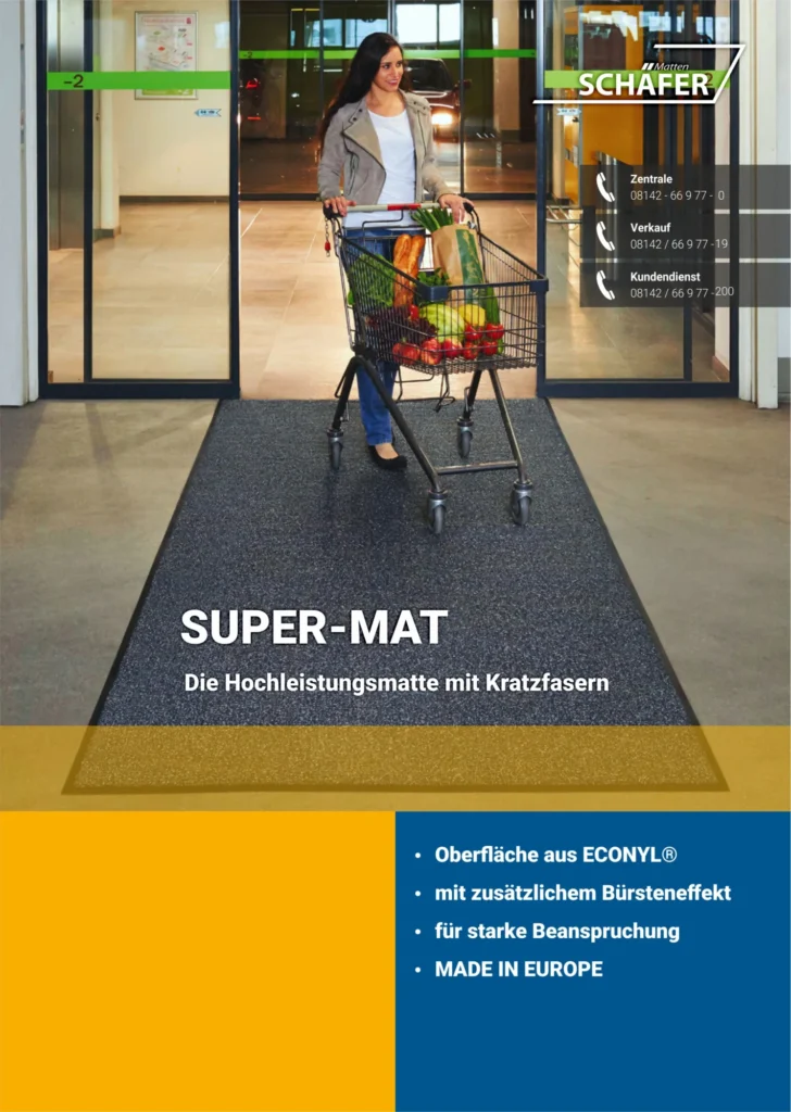 Produkt-Flyer für SUPER-MAT von Schäfer Matten
