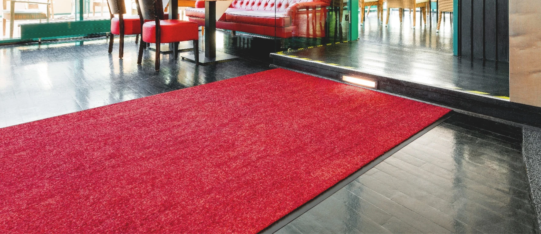 Schmutzfangmatte einfarbig rot