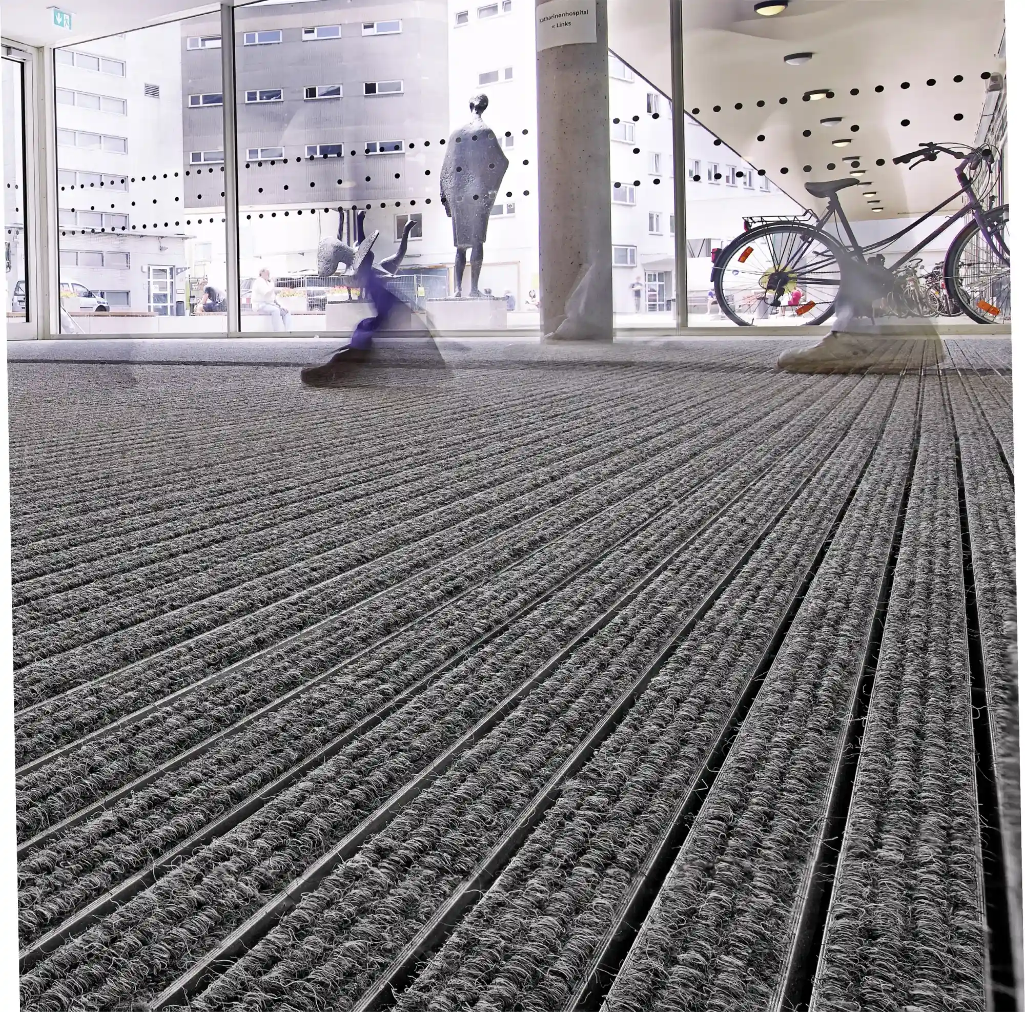 Aluprofilmatte mit Ripseinlage