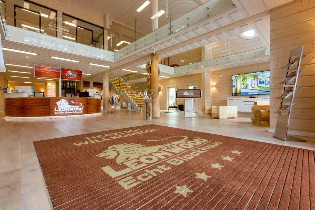 Aluprofilmatte mit Logodruck