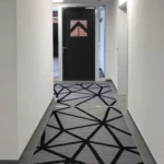 Aluprofilmatte mit grafischem Logodruck