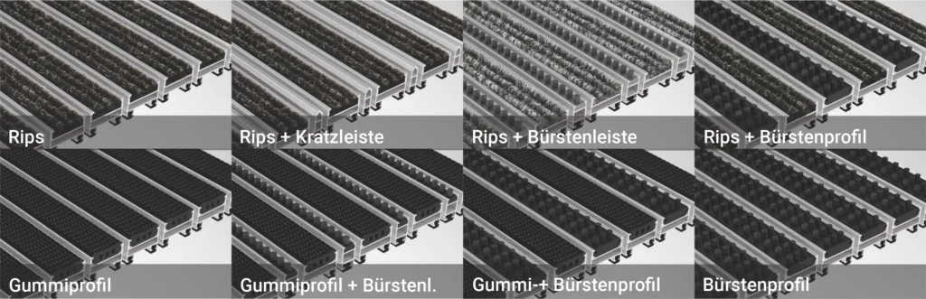 Bürsten und Profile für Aluprofilmatten