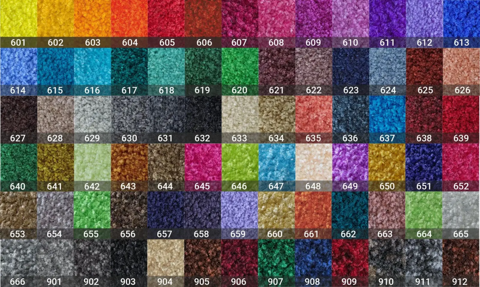 Farbpalette für Logomatte extralang