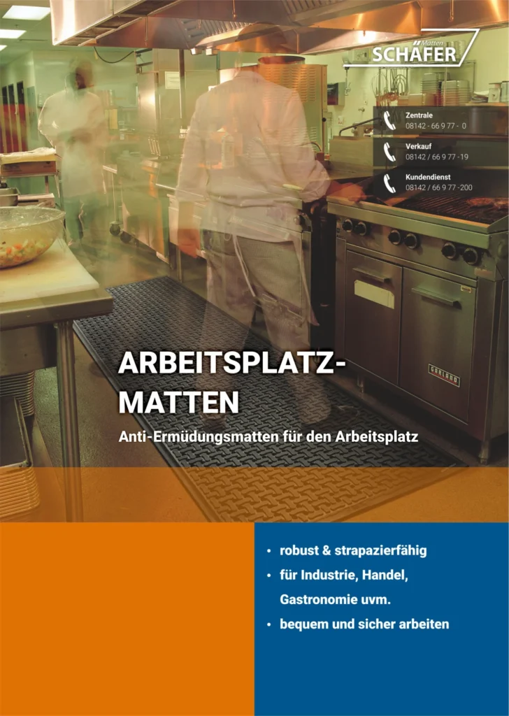 Flyer Arbeitsplatzmatten Schaefer Matten - Schäfer Matten