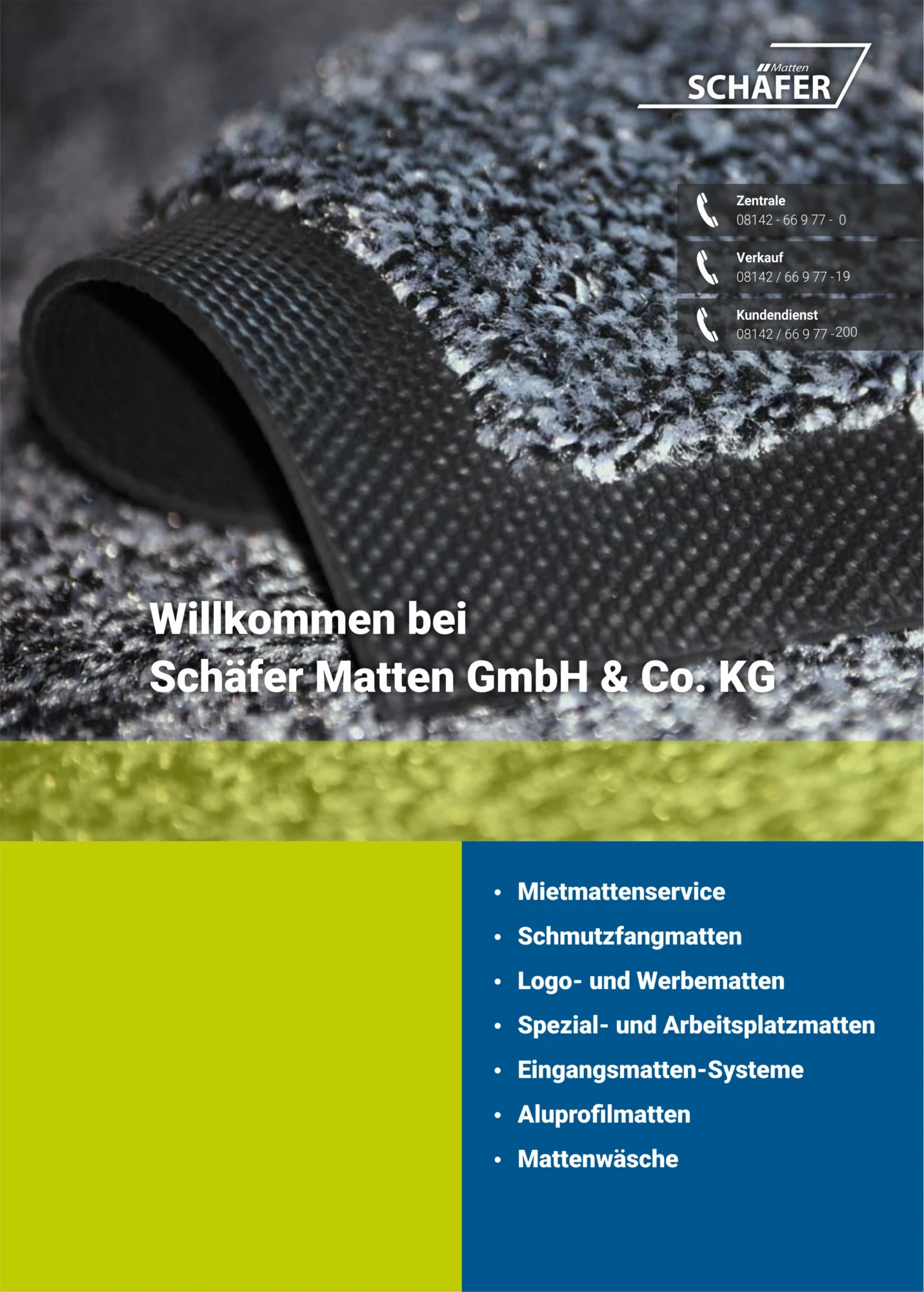 Flyer Firmenprofil Schäfer Matten